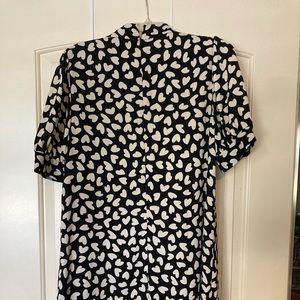 Ann Taylor black and white heart dress